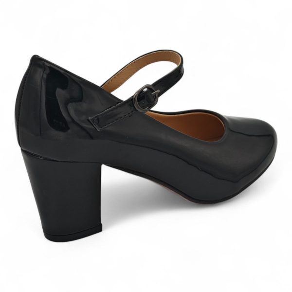 TTP Patent PU Almond Toe Block Heel with Buckle Strap HTG-07 - Image 7