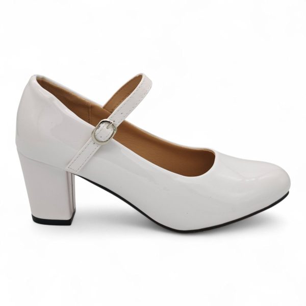 TTP Patent PU Almond Toe Block Heel with Buckle Strap HTG-07 - Image 6