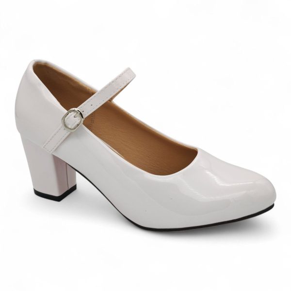 TTP Patent PU Almond Toe Block Heel with Buckle Strap HTG-07 - Image 5