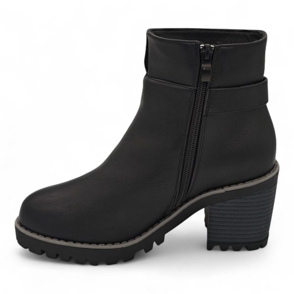 TTP Women's Block Heel Ankle Boots with Buckle Decor and Side Zipper HTM-1 - Image 15