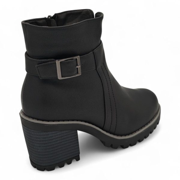 TTP Women's Block Heel Ankle Boots with Buckle Decor and Side Zipper HTM-1 - Image 14