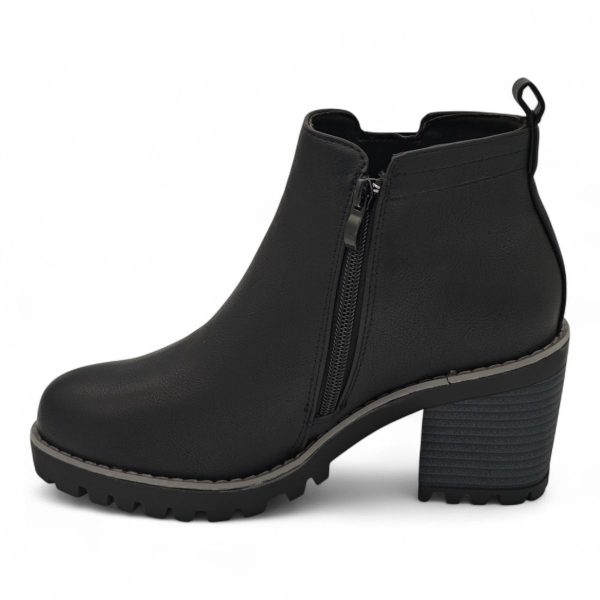 TTP Women Block Heel Ankle Boots with Elastic Panel and Side Zipper HTM-2 - Image 19