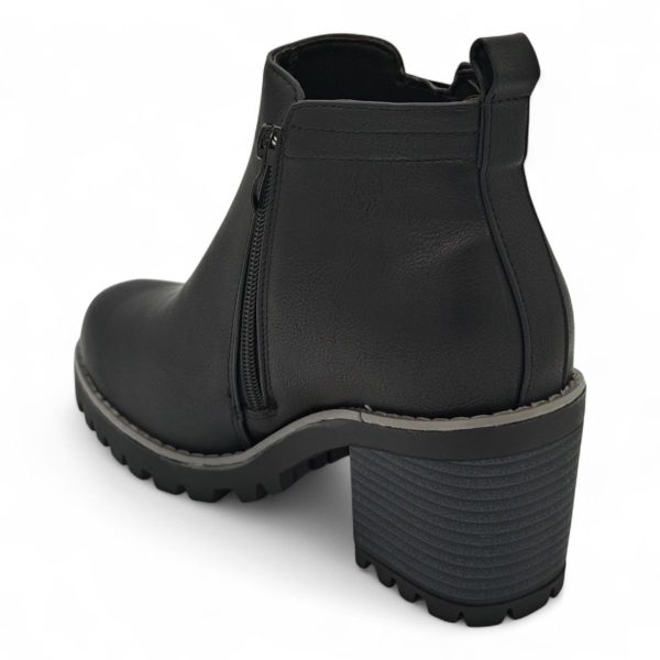 TTP Women Block Heel Ankle Boots with Elastic Panel and Side Zipper HTM-2 - Image 18