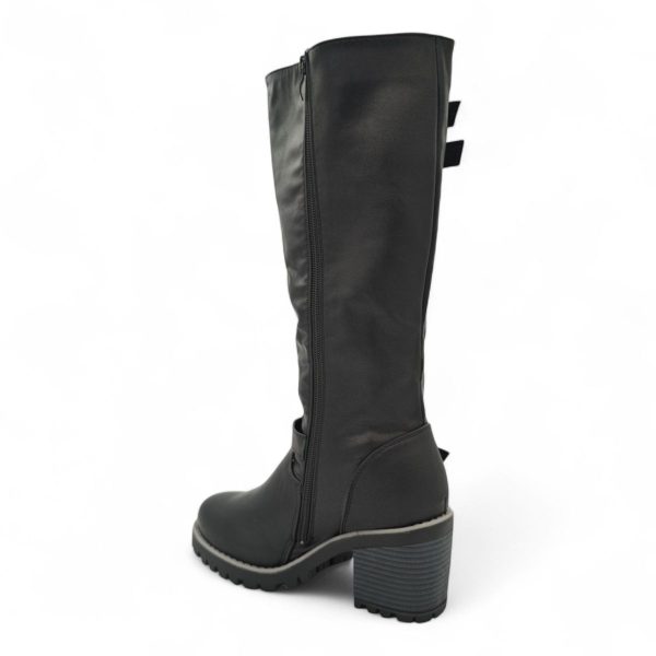 TTP Women Knee High Block Heel Boots with Buckle Decors HTM-6 - Image 18