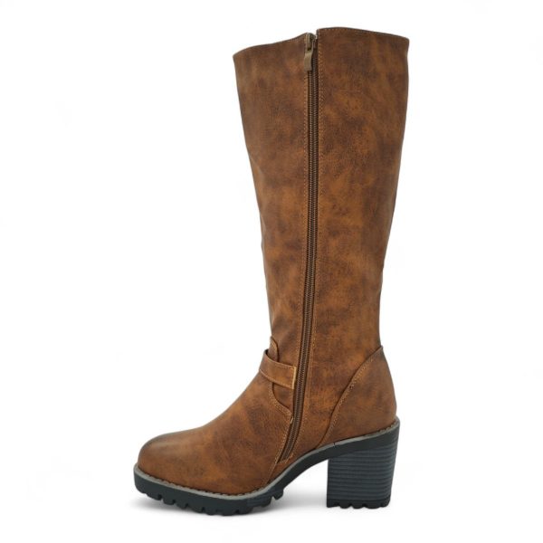 TTP Women Knee High Block Heel Boots with Buckle Decors HTM-6 - Image 11