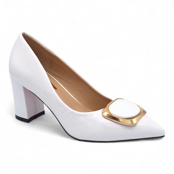 TTP Women Patent PU Block Heels with Square Decor JSF81 - Image 17