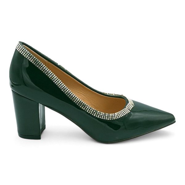 TTP Women Patent PU Block Heels with Embelished Vamp Edge JSF93 - Image 18