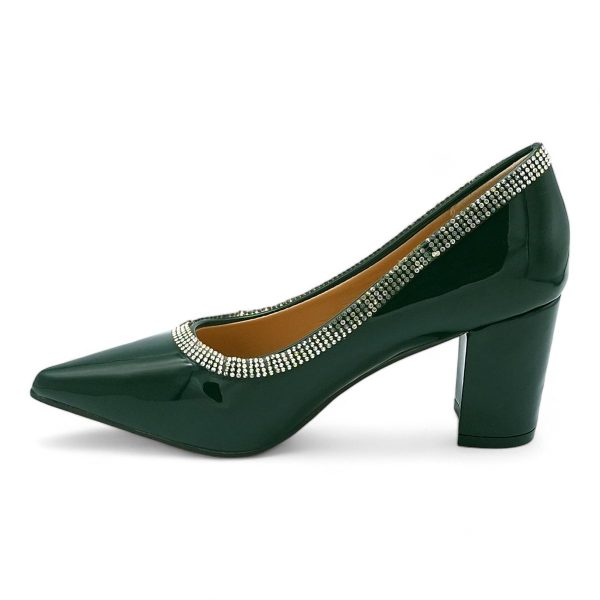 TTP Women Patent PU Block Heels with Embelished Vamp Edge JSF93 - Image 13
