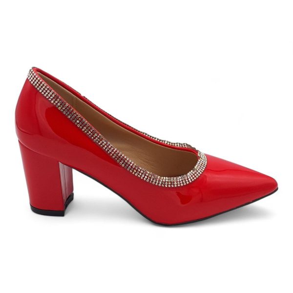 TTP Women Patent PU Block Heels with Embelished Vamp Edge JSF93 - Image 12