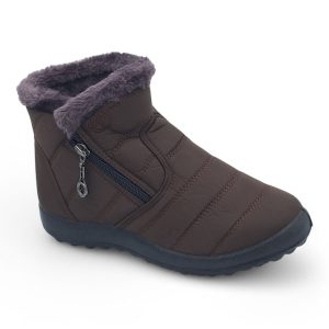 TTP Women Polar Ankle Boot with Side Zipper and Fur Lining M550