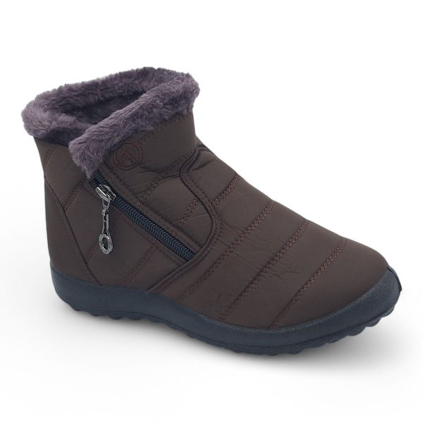 TTP Women Polar Ankle Boot with Side Zipper and Fur Lining M550