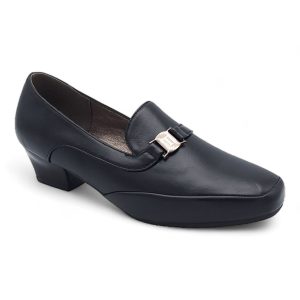 TTP Women Square Toe PU Block Heels