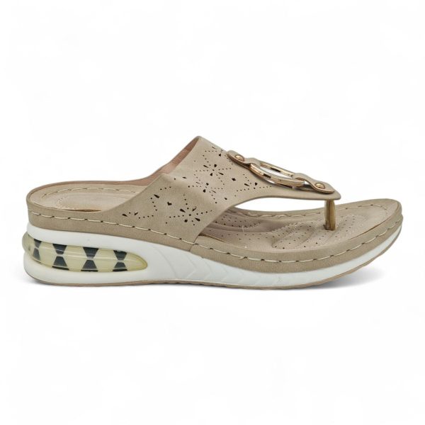 Women's Wedge Sandal - Floral Cut-Out Design CY2025 - Image 6