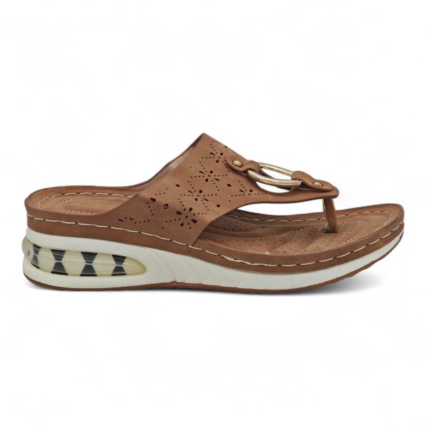 Women's Wedge Sandal - Floral Cut-Out Design CY2025 - Image 21
