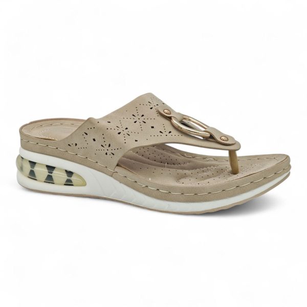 Women's Wedge Sandal - Floral Cut-Out Design CY2025 - Image 5