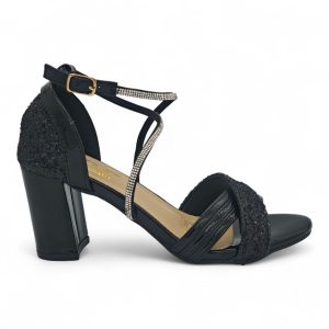 Alternative view of TTP Rosalind PU Glitter Crisscross Sandal with Rhinestone Strap MJ250820