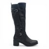 Aixir Women's Block Heel Mid-Calf Buckle Boot PSL4546